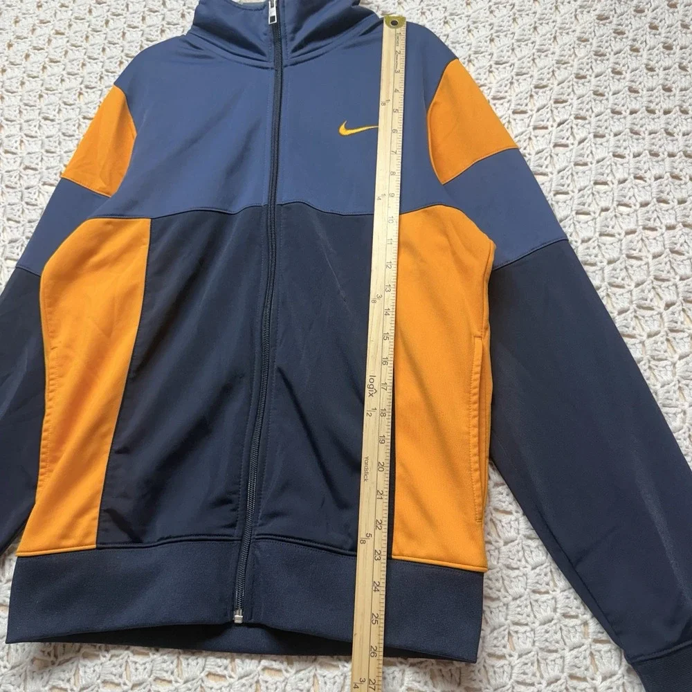 Nike Jacket Men Sz S Blue Yellow Athletic Dept Full Zip Color Block Track Jacket - Picture 7 of 10